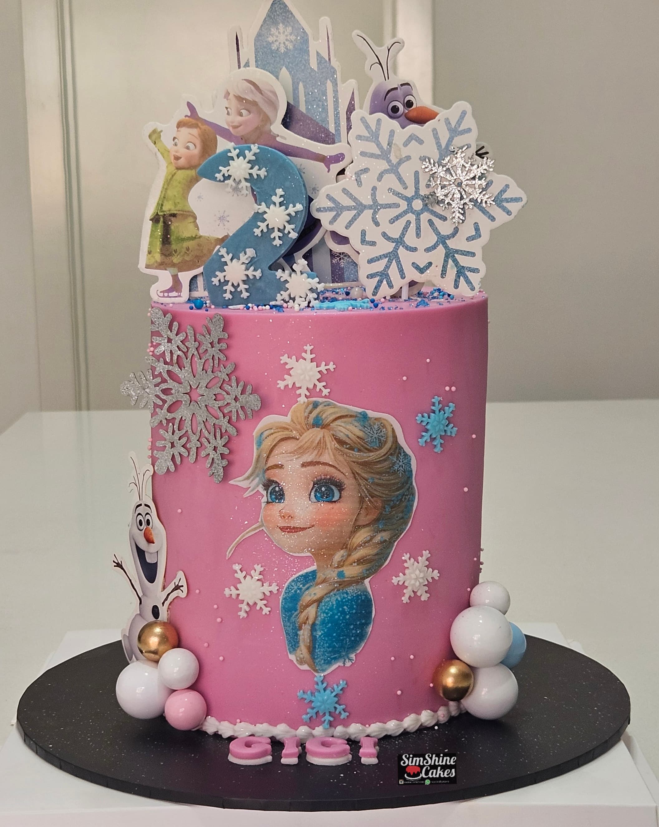 Frozen Princess Kids Cake by Simshine Cakes