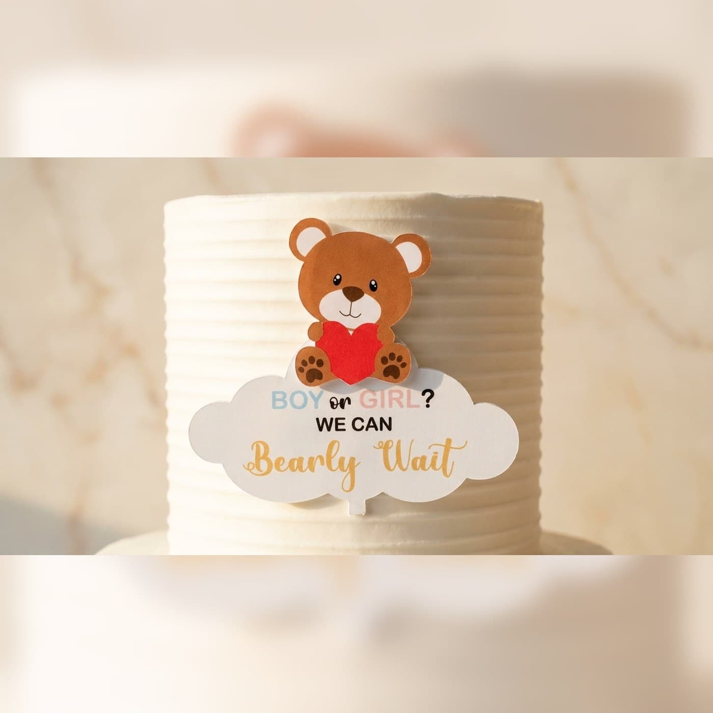 Teddy Bear Baby Shower Cake by Simshine Cakes