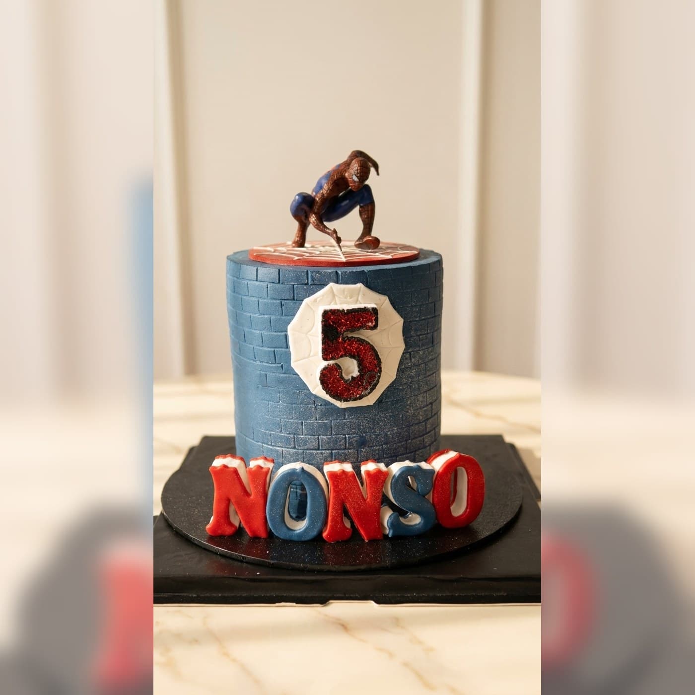 Spider-Man Number Kids Cake by Simshine Cakes