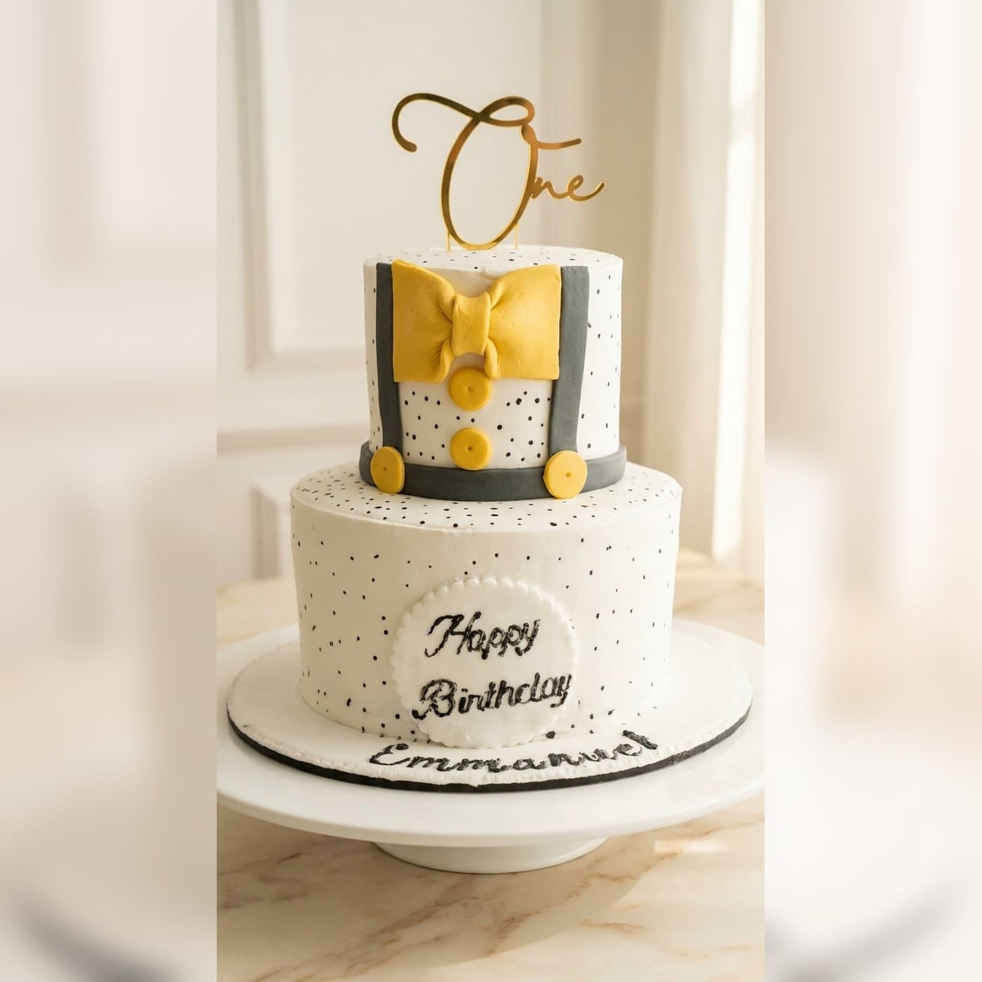 Tiered Bow Celebration Cake by Simshine Cakes