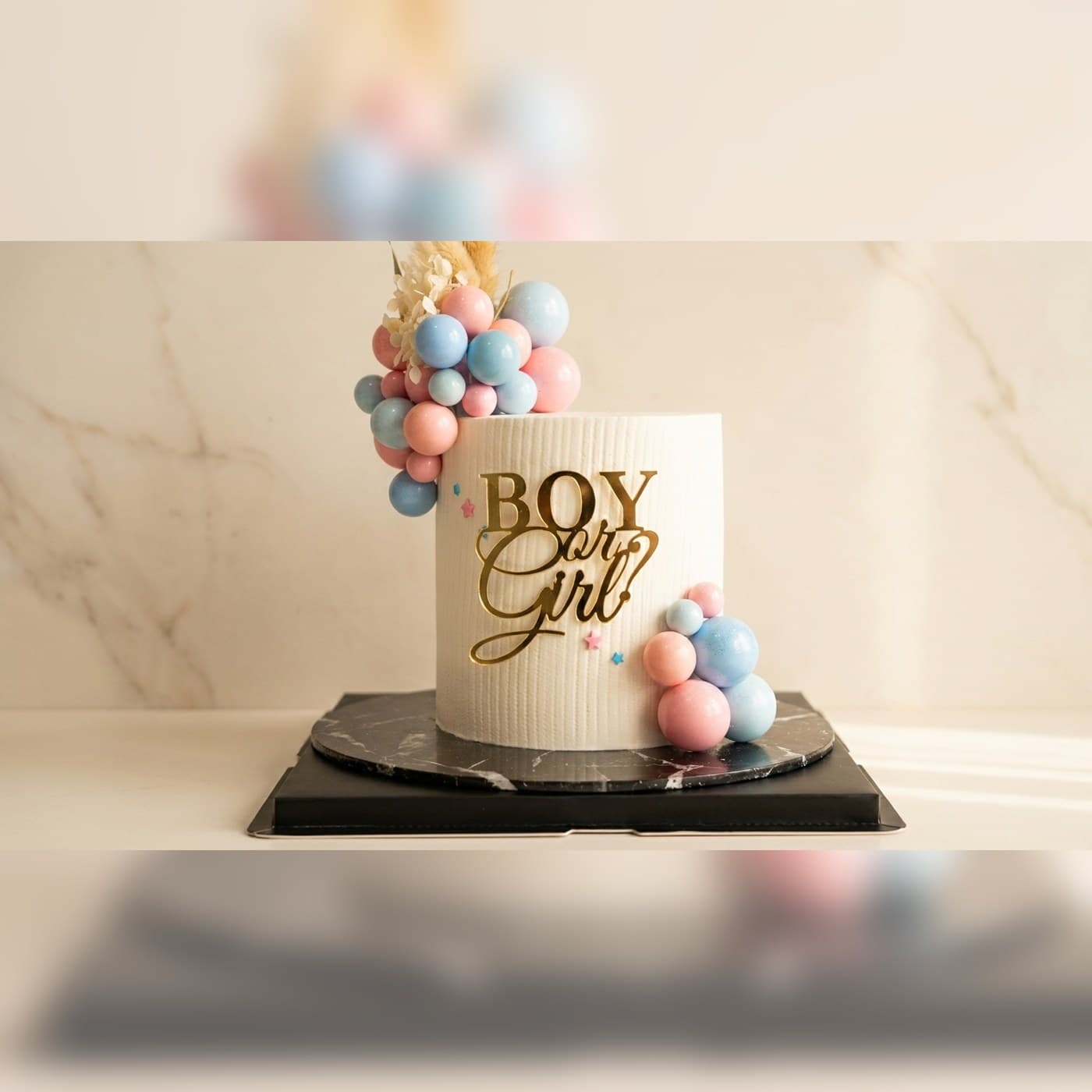 Gender Reveal Baby Shower Cake by Simshine Cakes