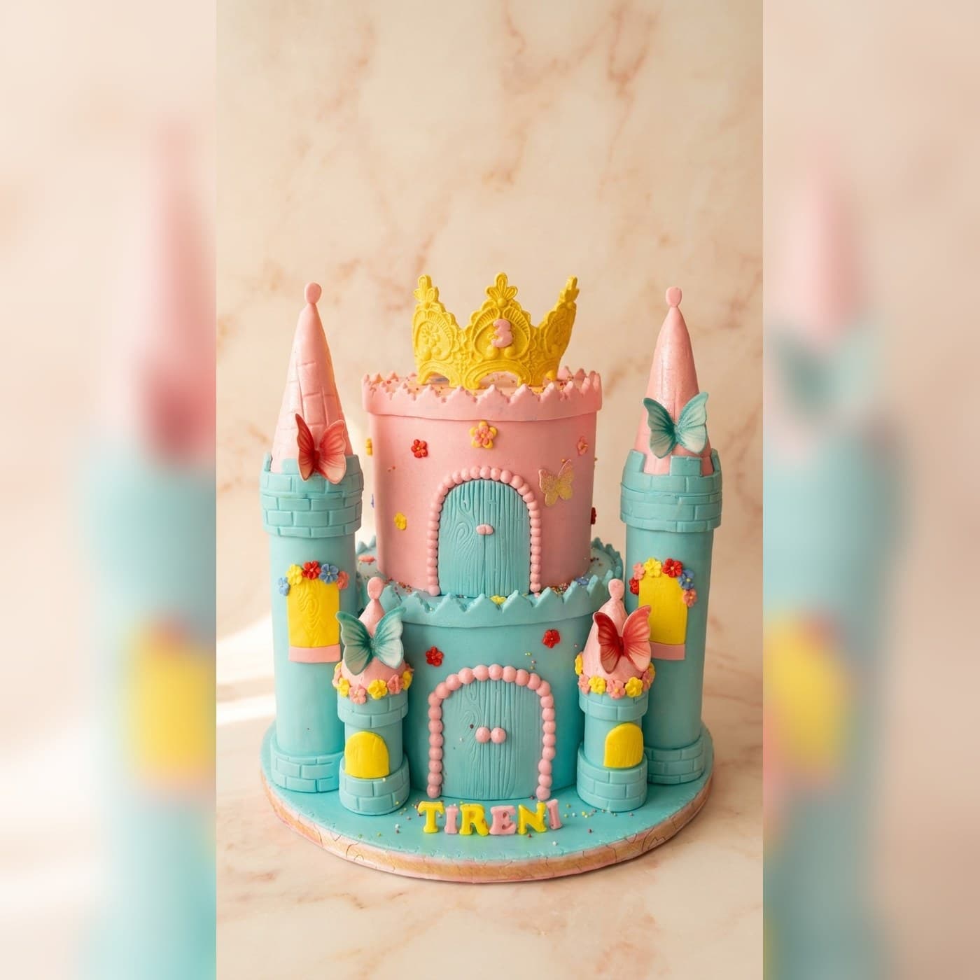 Princess Castle Kids Cake by Simshine Cakes