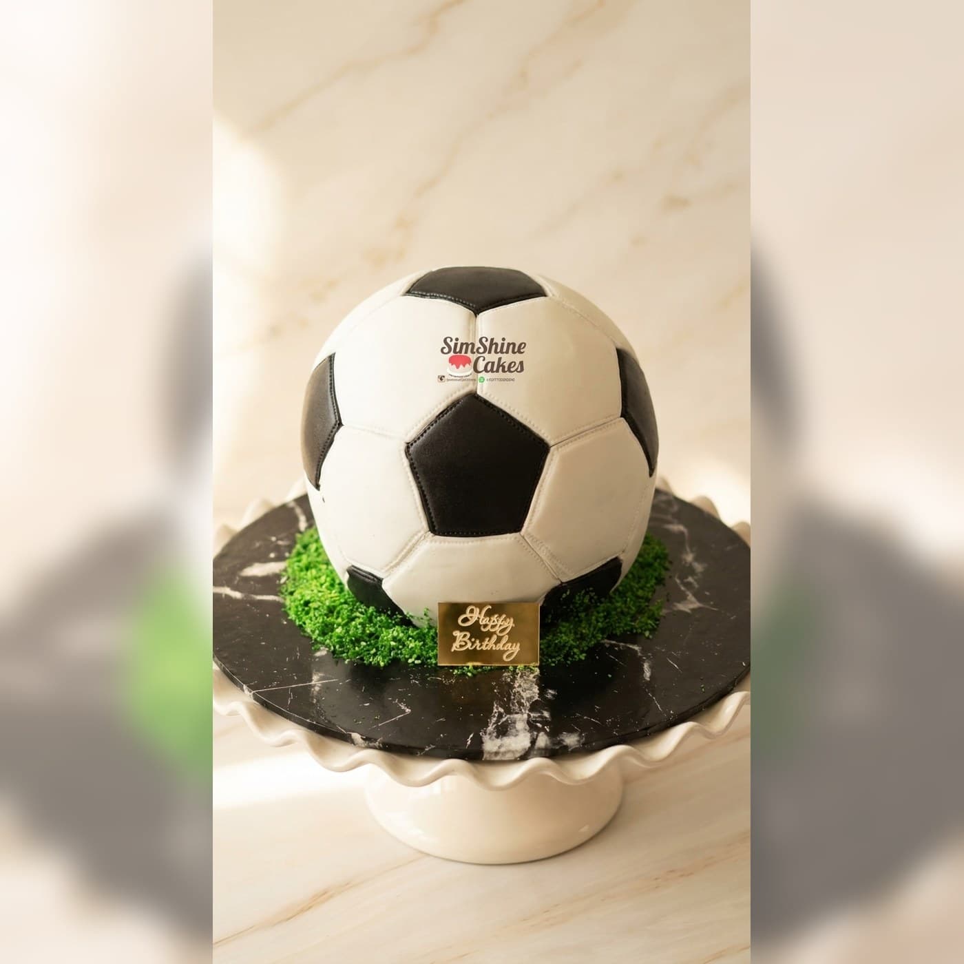 Soccer Ball Kids Cake by Simshine Cakes