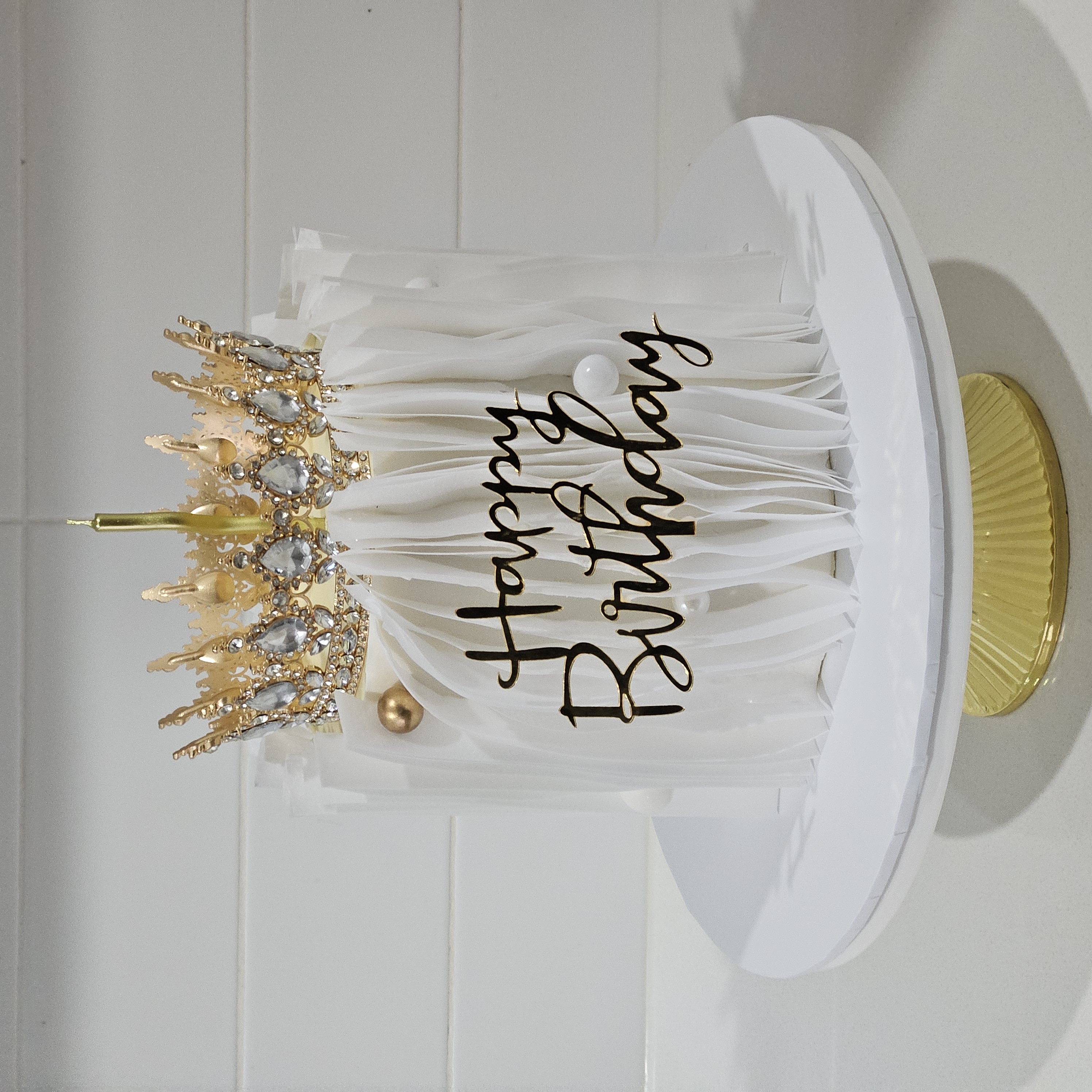 White Crown Birthday Cake